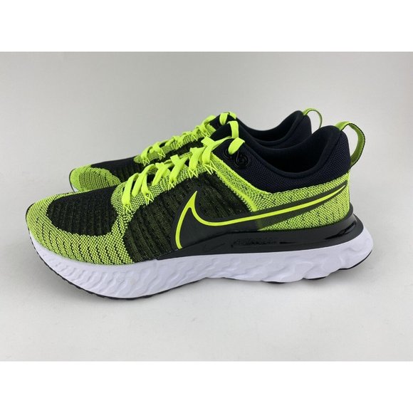 Nike React Infinity Run Flyknit 2 Volt Black Men's Sneakers Shoes CT2357 700 - Picture 10 of 12